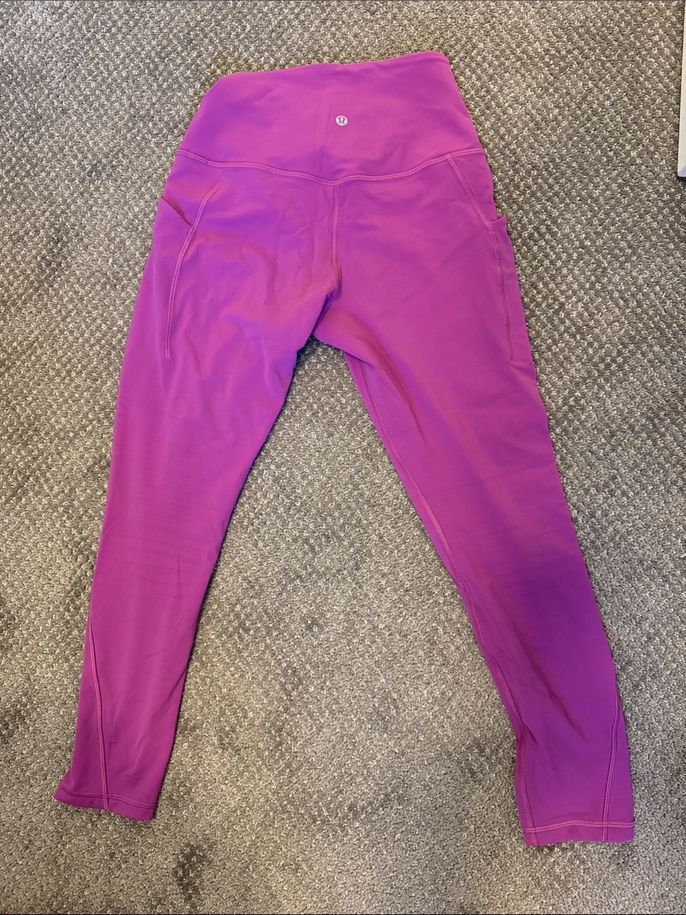LULULEMON ALIGN HIGH RISE 25 DOUBLE LINED PINK LEGGINGS POCKETS SIZE 6